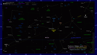 Star map showing the positions of Venus, Mercury, Mars and Jupiter at eclipse totality on August 21st 2017. Click for full-size image, 144 KB (Copyright Martin J Powell 2017)
