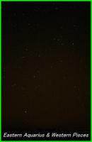 Photograph showing the constellations of Aquarius, Piscis Austrinus and the Circlet of Pisces (Copyright Martin J Powell 2005)