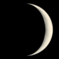 A crescent Venus sketched by Paul G Abel in September 2023 (Image: Paul G Abel/ALPO-Japan)