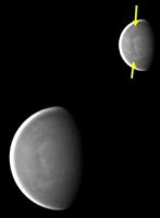 Venus cloud discontinuity imaged by Ant�nio Cidad�o on May 25th 2022. Click for a larger version (Image: Ant�nio Cidad�o/ALPO-Japan)