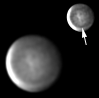 Venus cloud discontinuity imaged by Ant�nio Cidad�o on September 2nd 2022. Click for a larger version (Image: Ant�nio Cidad�o/ALPO-Japan)