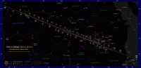Star chart showing the paths of Venus, Mercury and Mars through the zodiac constellations from December 2014 to March 2015 (click for full-size star map, 184 KB) (Copyright Martin J Powell 2014)