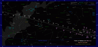 Star chart showing the paths of Venus and Mercury through the zodiac constellations from March to June 2018. Click for full-size star map, 199 KB (Copyright Martin J Powell 2017)