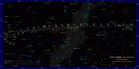 Star chart showing the paths of Venus, Mars and Uranus through the zodiac constellations from April to July 2023 (click for full-size star map, 207 KB) (Copyright Martin J Powell 2022)