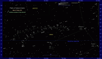 Finder chart for asteroid 4 Vesta and dwarf planet 1 Ceres during Vesta's period of naked-eye visibility in Virgo between early March and late May 2014. Click on thumbnail for full-size image, 98 KB (Copyright Martin J Powell 2014)
