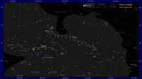 Finder chart for asteroid 4 Vesta during its 3-month period of naked-eye visibility in Sagittarius and Ophiuchus between May and early August 2018. Click on thumbnail for full-size image, 116 KB (Copyright Martin J Powell 2018)