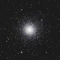 The M3 (NGC 5272) globular cluster in Canes Venatici. Click for larger version, 14 KB (Image: Hunter Wilson)